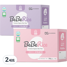 베베라이스 쌀가루 Step2 중간입자 20g x 15p + 찹쌀가루 Step2 중간입자 20g x 15p 세트, 2세트