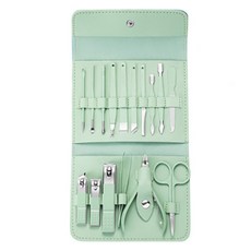 指甲剪16件組, 1套, 萊姆綠