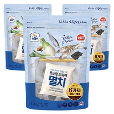 더깊은 로스팅 다시팩 멸치 9p, 3개, 81g