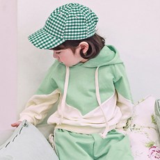 GOING KIDS 童款撞色連帽長袖上衣