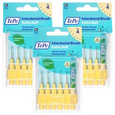 TePe 緹碧 牙間刷 超軟刷毛 適用於不同牙縫尺寸, 0.7mm, 6支, 3盒