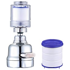 水龍頭過濾器透明款 水龍頭 x 1 + 裡面濾心 x 1 + 替換濾心 x 1, 1組