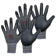 PANRICO 百利世 Nitex P-200加厚型止滑耐磨工作手套 黑灰色 XL, 2雙