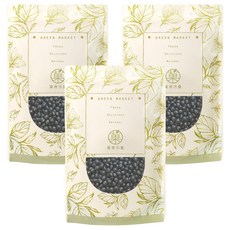 GreenMarket 菓青市集 馥郁黑豆茶,3包,500g,1入-台灣在地黑豆,無咖啡因,獨立包裝