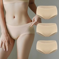 파란 심리스 노라인 누디 삼각 팬티 3p