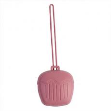 키포포 휴대용 실리콘 공갈 젖꼭지 보관함, 다크핑크, 1개