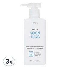 에뛰드 순정 판텐소사이드 약산성 탑투토워시, 3개, 400ml