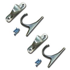 Sun Deco 金屬窗簾綁帶掛勾 2入 + 螺絲 4入, 金黑色, 2套