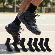 Crocodile 鱷魚 從小腳到大腳 機能性涼感運動中筒襪 CD398, 黑色, 7個