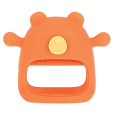 Nuby 手握式矽膠固齒器, 橘色, 1個, 固齒器