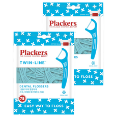 flackus 雙線牙線, 75入, 2包