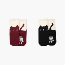 HI BABY CLUB 貓咪圖案及膝長襪 2入