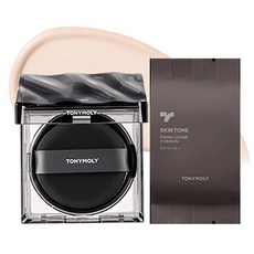 TONYMOLY 亮肌持久遮瑕氣墊粉餅 13g +粉餅補充蕊+粉撲2入組, 00 Porcelain, 1組