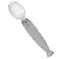 SALUS 佐藤金屬 動物系列 餐具, 蝦子瓜匙 S(125mm), 銀色, 1支