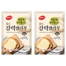 햇쌀마루 골드 강력 쌀가루 국산, 3kg, 2개