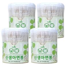 피그비 신생아 안전면봉 위생용품, 300개입, 4개