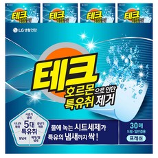 테크 호르몬으로 인한 특유취 제거 프레쉬 시트세제, 30매, 5개