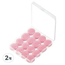 Alice Home 矽膠睡眠游泳防水耳塞 粉紅色圓形, 2個, 16入