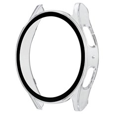 w9999 Galaxy Watch 7 相容鋼化玻璃全包覆保護殼, 透明, 1個