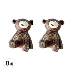 아필코 접착식 캐릭터 후크걸이, 아기곰, 8개