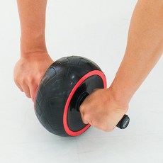 靜音健腹滾輪+跪墊, 單品, 黑色