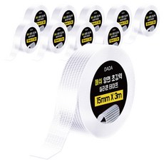 DADA 網狀雙面超強力矽膠膠帶 15mm x 3m, 透明, 10個