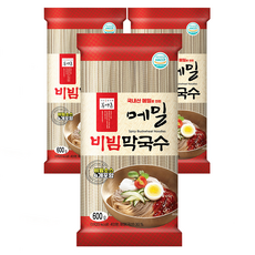 봉평촌 메밀 비빔 막국수, 600g, 3개