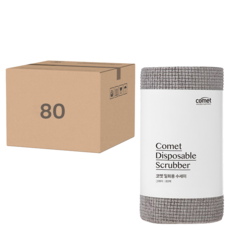 comet 拋棄式菜瓜布, 灰色, 2捲, 80個