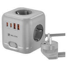 멜리언스 USB C타입 4구 4000W 고용량 PD 30W 고속 가정용 큐브 멀티탭 ML-OLC01, 1개