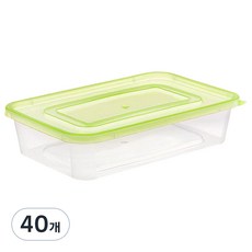 쿡앤락 보관 사각 용기 세트, 40개, 500ml