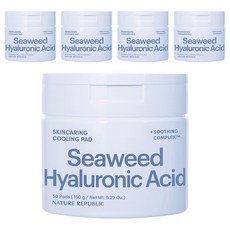 네이처리퍼블릭 스킨케어링 쿨링 패드 150g, 5개, 50매입