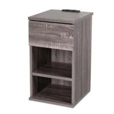 CHIFUN SENHUO 祈樂森活 羅比床頭櫃 附插座, 灰橡木色, 1個