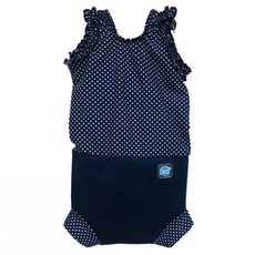 Splash About Happy Nappy Costume 小可愛連身版尿布褲 水玉點點 海軍藍, L號, 1件