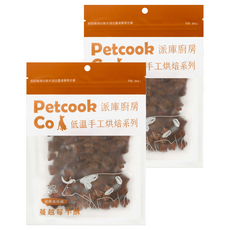 PETCOOK 派庫廚房 低溫手工烘焙系列 寵物零食 蔓越莓牛酥 泌尿道保健 台灣產, 75g, 2包