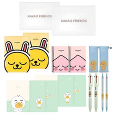 카카오프렌즈 신학기 실속구성 문구세트 A, 랜덤발송, 2개