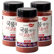 햇님마을 국물 땡기는 고운 국산 고춧가루 보통매운맛, 200g, 3개
