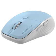 지데빌 2.4GHz 저소음 사무용 무선 마우스, M228W, 블루