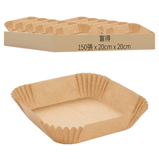 氣炸鍋烘焙紙 Y713 本色, 20cm, 50張, 3包