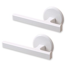 DIBLIC 免鑽孔沐浴巾架 沐浴巾支架 沐浴球 毛巾 浴室掛架, 2個, 白色