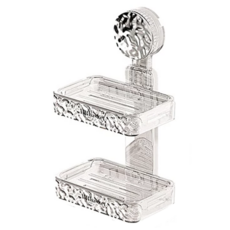 穩穩吸盤系列肥皂盒 BL061 PET材質 單層/單層+海綿擦 透灰, 雙層透銀, 1個