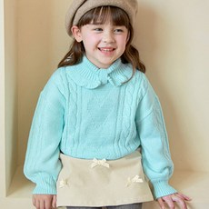 MARI N MORI 女童大蝴蝶結愛心針織衫 ME3GTS65