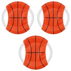 寵物夢工廠 寵物訓練棉繩飛盤, 籃球款, 3個