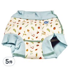 Happy Nappy Duo 銀離子3D雙層游泳尿布褲 森林小橡果, XL, 5件