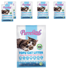 PurreLand 倍淨 豆腐貓砂, 5L 低粉塵, 綠茶, 6袋