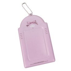 OMATTANG 可愛照片卡套 鑰匙圈 小卡包, 1張, 粉紅色