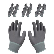 신정글러브 PU 내피장갑, 그레이, 10세트