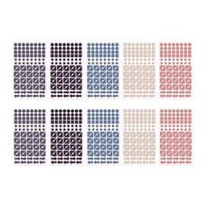 純色基礎手帳貼 5張, 雨露, 2組