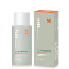 FLEEF 積雪草蘆薈溫和防曬凝膠 SPF50+ PA++++, 1瓶, 50ml