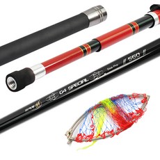 HAIDON 海東 G4特別撈網竿 560+框架 50cm+細網組, 紅黑