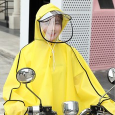 유니섹스 판초우의 패션 레인코트